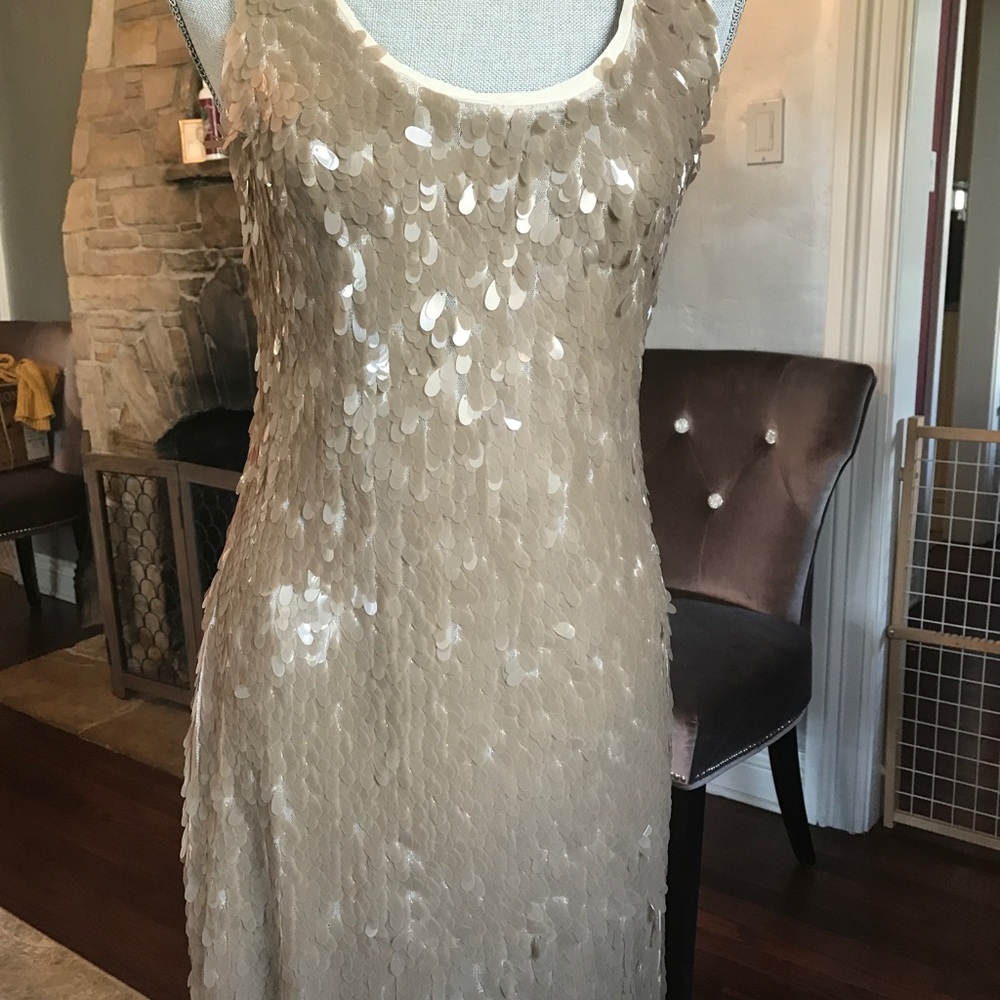 Banana Republic flesh tone beaded dress - Picture 5 of 8